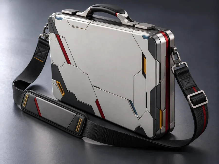 Finish concept: Mecha, panelled silver-white