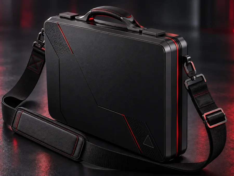 Finish concept: Stealth, matte black, red detailing